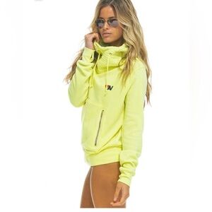 Aviator Nation Ninja Pullover Lime Green, size L